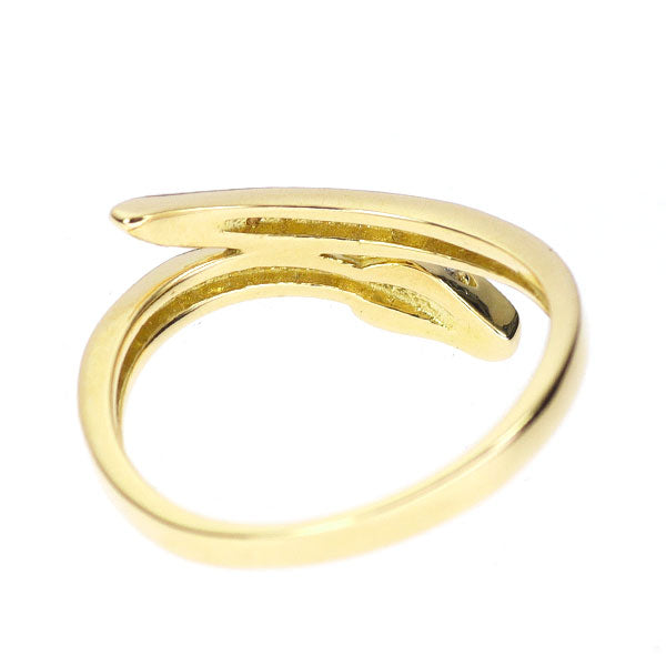 K18YG ダイヤモンド リング 0.15ct 蛇