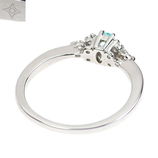 GSTV Pt950 パライバトルマリン ダイヤモンド リング 0.13ct D0.12ct