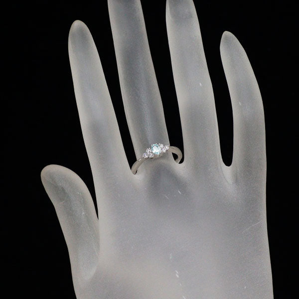 GSTV Pt950 パライバトルマリン ダイヤモンド リング 0.13ct D0.12ct