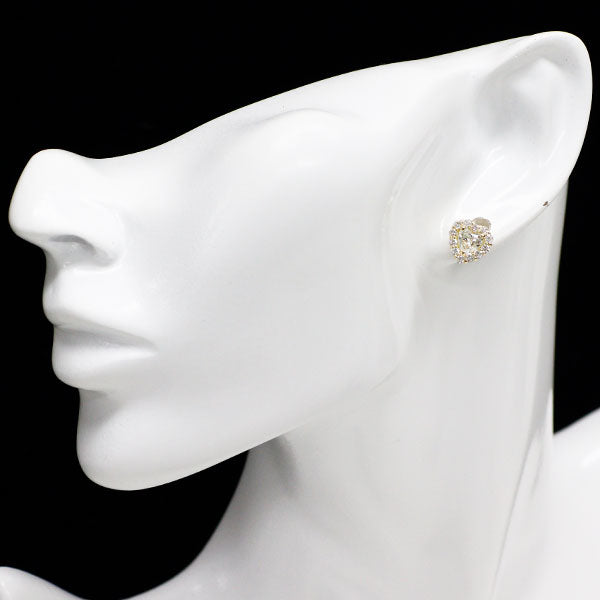 新品 K18YG ハートシェイプ ダイヤモンド ピアス 1.205ct I/K SI1/SI2