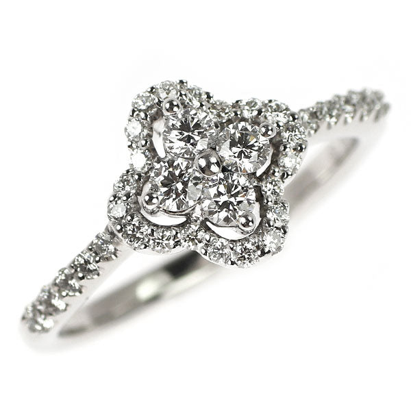 K18WG ダイヤモンド リング 1.00ct フラワー