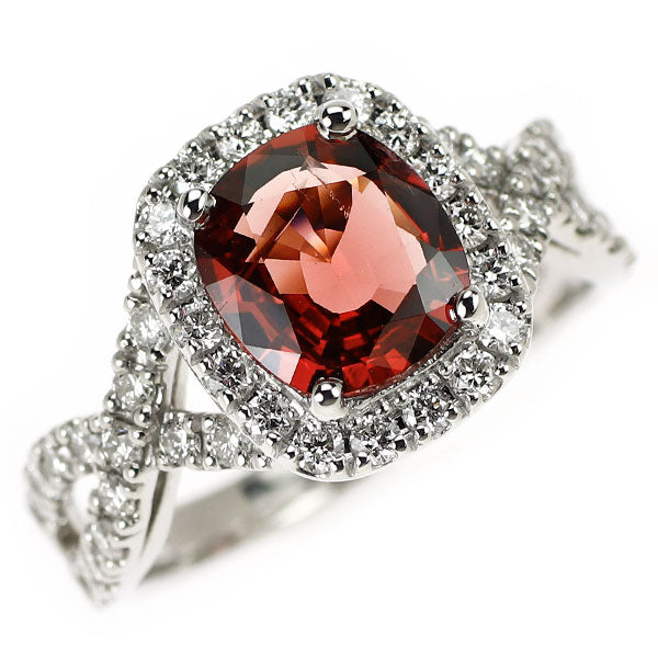 新品 Pt950 ベトナム産レッドスピネル ダイヤモンド リング 1.715ct D0.61ct 【エスコレ】