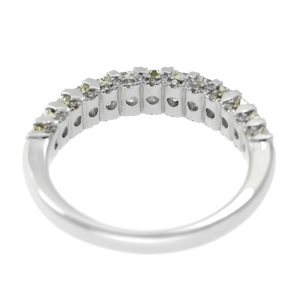 新品 Pt950 エメラルドカット/ラウンド ダイヤモンド リング 1.50ct ハーフエタニティ【エスコレ】