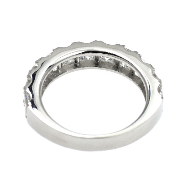新品 Pt900 スクエアカット ダイヤモンド リング 2.503ct E-G VVS2-VS2 ハーフエタニティ
