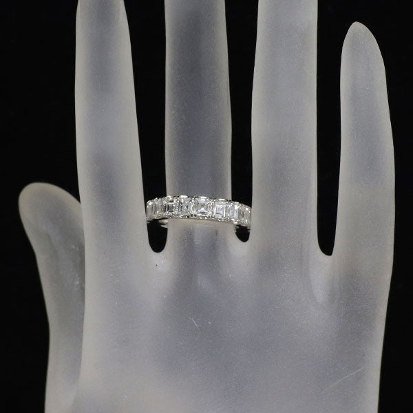 新品 Pt900 スクエアカット ダイヤモンド リング 2.503ct E-G VVS2-VS2 ハーフエタニティ