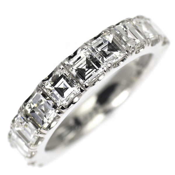 新品 Pt900 スクエアカット ダイヤモンド リング 2.503ct E-G VVS2-VS2 ハーフエタニティ