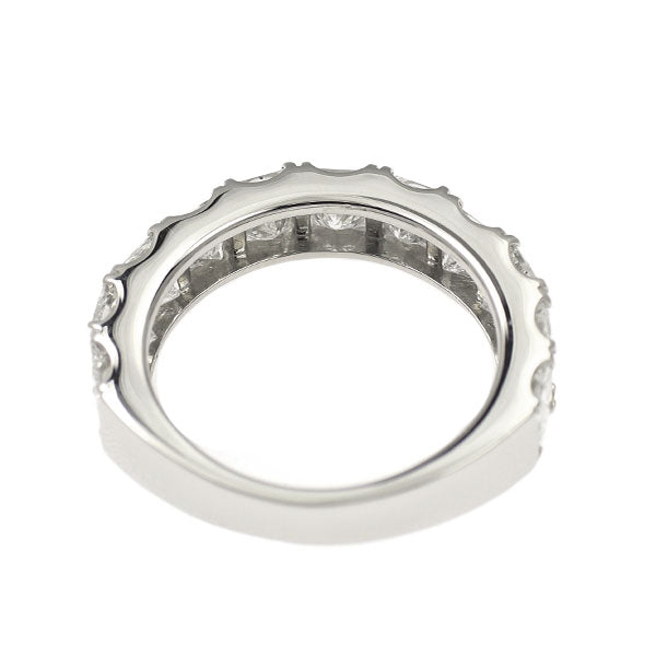 新品 Pt900 プリンセスカット ダイヤモンド リング 3.000ct E-G SI1-2 ハーフエタニティ