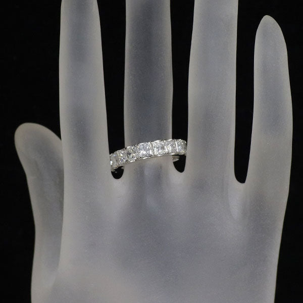 新品 Pt900 プリンセスカット ダイヤモンド リング 3.000ct E-G SI1-2 ハーフエタニティ
