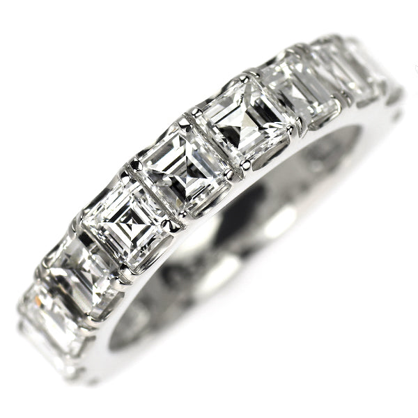 新品 Pt900 スクエアカット ダイヤモンド リング 3.007ct D-H SI1-2 ハーフエタニティ