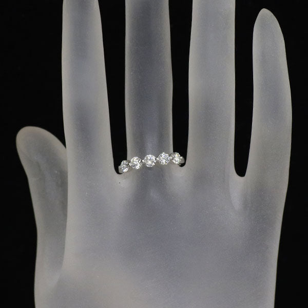 新品 Pt900 ダイヤモンド リング 0.754ct F-G SI1-2 VG-G 一文字