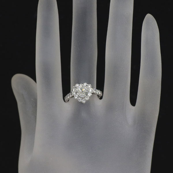 新品 Pt900 ハートシェイプ ダイヤモンド リング 1.013ct G SI2 D0