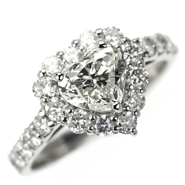 新品 Pt900 ハートシェイプ ダイヤモンド リング 1.013ct G SI2 D0