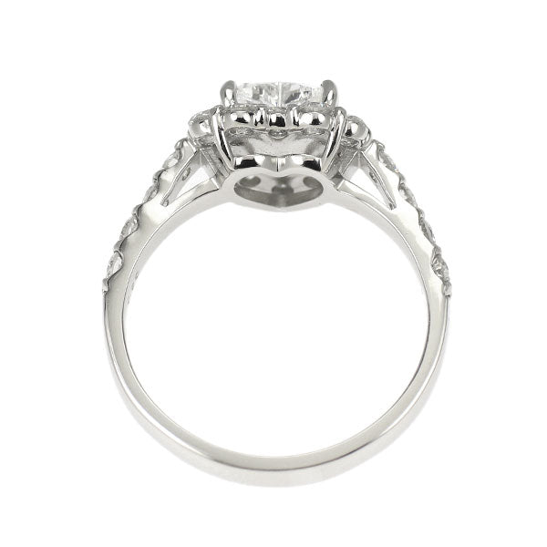 新品 Pt900 ハートシェイプ ダイヤモンド リング 1.105ct E VS1 D0.80ct