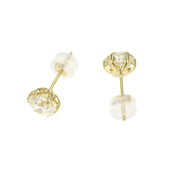新品 K18YG 片側LDH ダイヤモンド ピアス 2.043ct VLY/L SI2 Fair/Poor
