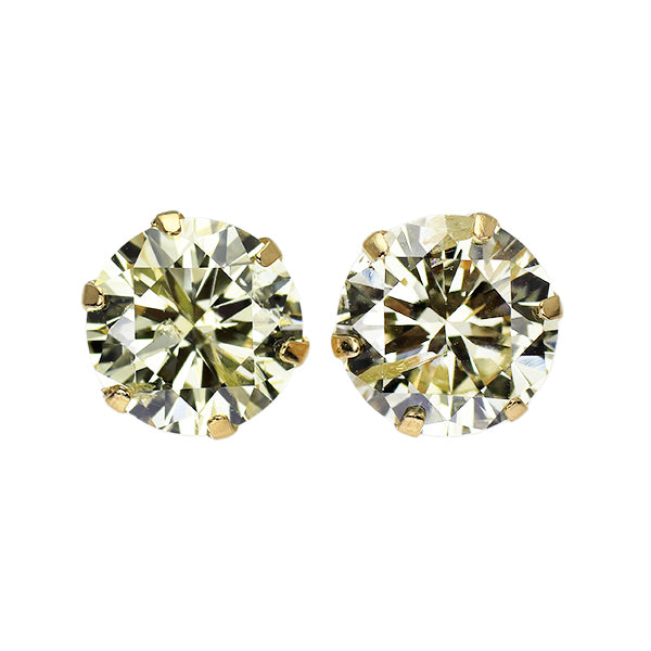 新品 K18YG ダイヤモンド ピアス 2.054ct LY I1-2 VG/G