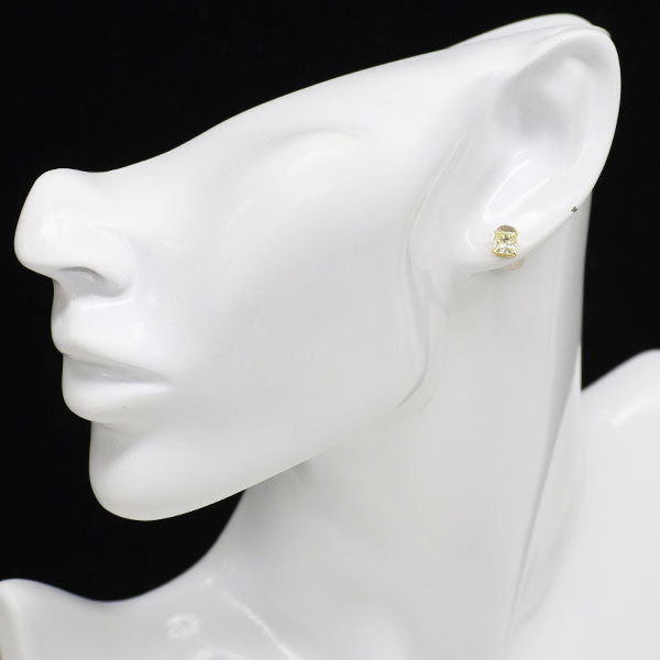 新品 K18YG プリンセスカット ダイヤモンド ピアス 1.163ct VLY VS1-2
