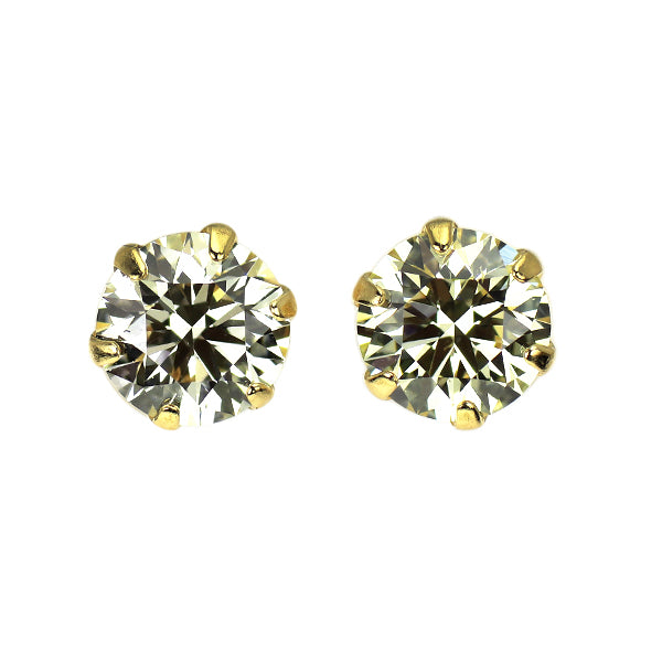 新品 K18YG ダイヤモンド ピアス 0.670ct VLY/L VS1-2 EXHC/EX
