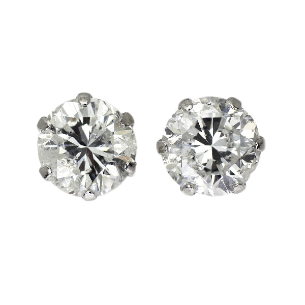 新品 Pt900 ダイヤモンド ピアス 1.575ct G/H I1 Fair