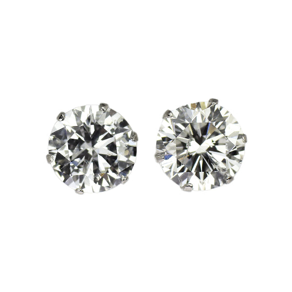 新品 Pt900 ダイヤモンド ピアス 1.278ct G/H I1 Fair