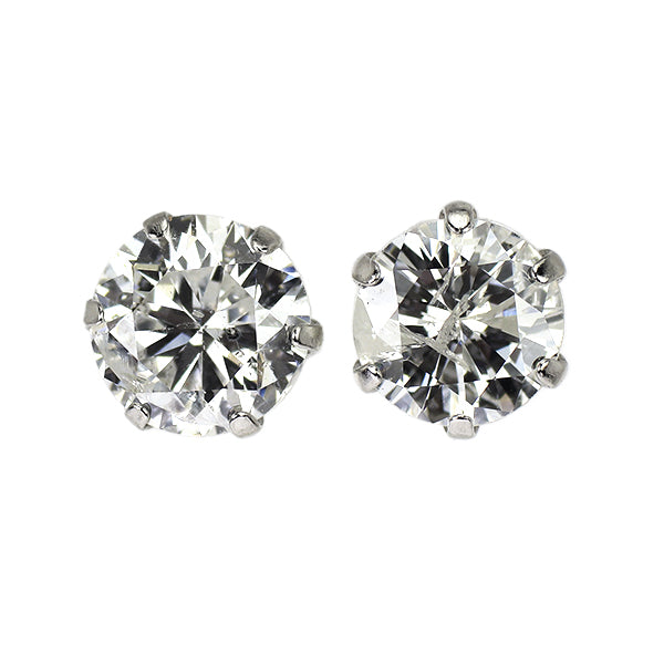 新品 Pt900 ダイヤモンド ピアス 1.502ct F/I I2 Fair