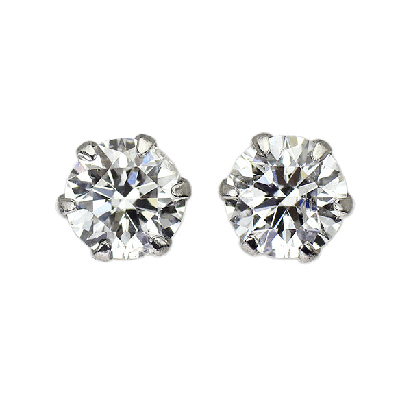 新品 Pt900 ダイヤモンド ピアス 0.615ct F/G I1 EX