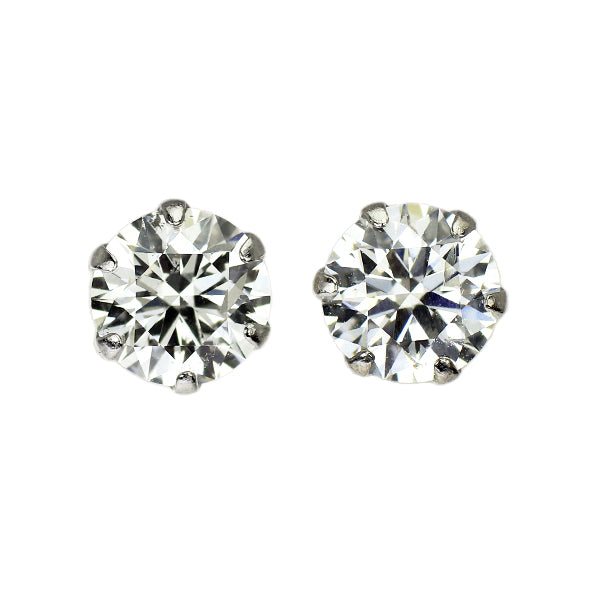 新品 Pt900 ダイヤモンド ピアス 0.700ct F/H SI2 EX