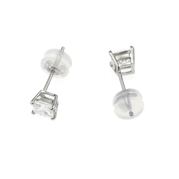 新品 Pt900 プリンセスカット ダイヤモンド ピアス 0.649ct H VS1-2