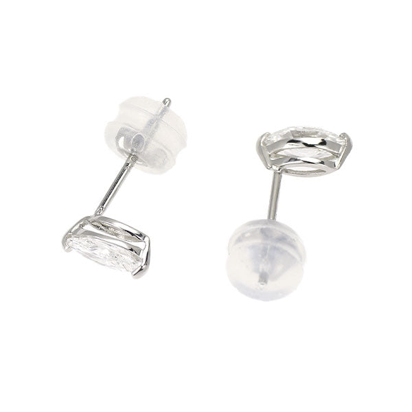 新品 Pt900 マーキスカット ダイヤモンド ピアス 0.444ct F SI1-2