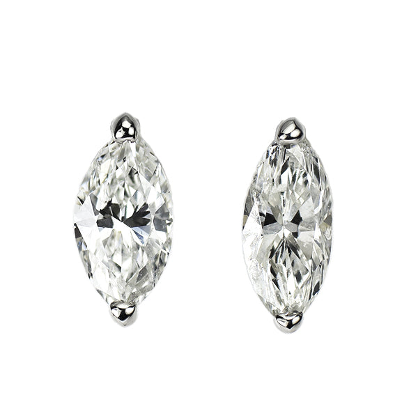 新品 Pt900 マーキスカット ダイヤモンド ピアス 0.771ct F/G SI2