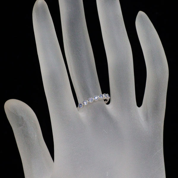新品 Pt950 アメリカ サンベニト産ベニトアイト リング 0.26ct【エスコレ】ハーフエタニティ