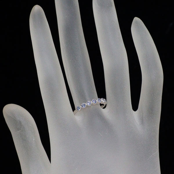 新品 希少 Pt950 アメリカ サンベニト産ベニトアイト リング 0.26ct 【エスコレ】 ハーフエタニティ