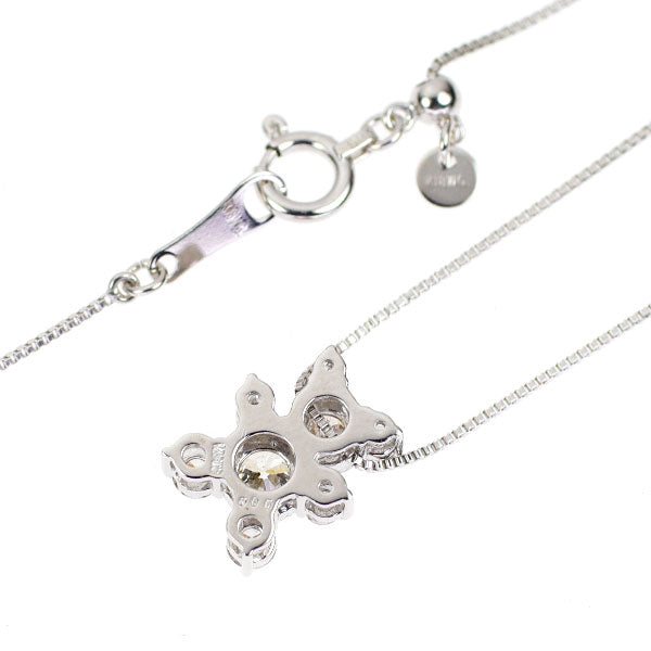 K18WG ダイヤモンド ペンダントネックレス 0.65ct 熊