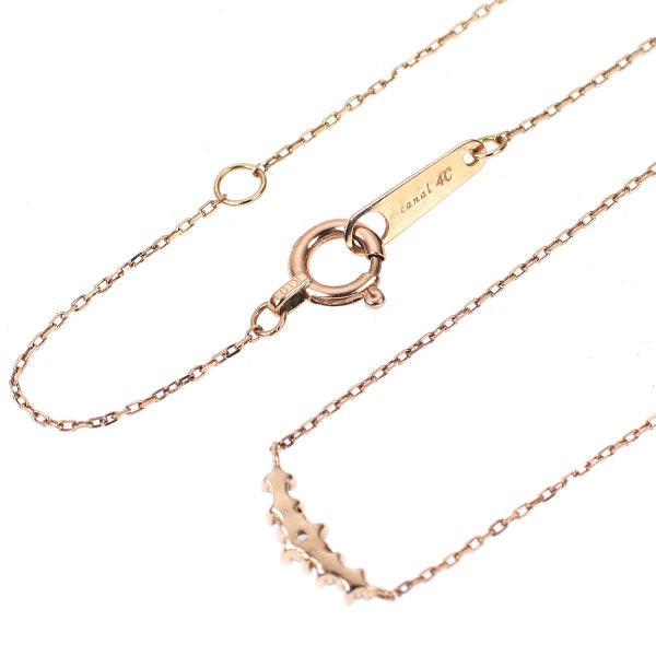 カナル4℃ K10PG ダイヤモンド ペンダントネックレス