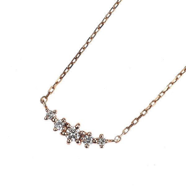 カナル4℃ K10PG ダイヤモンド ペンダントネックレス