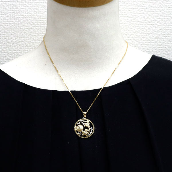 K14YG/WG ペンダントネックレス