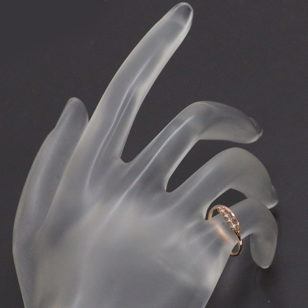 K10PG ダイヤモンド リング 0.03ct