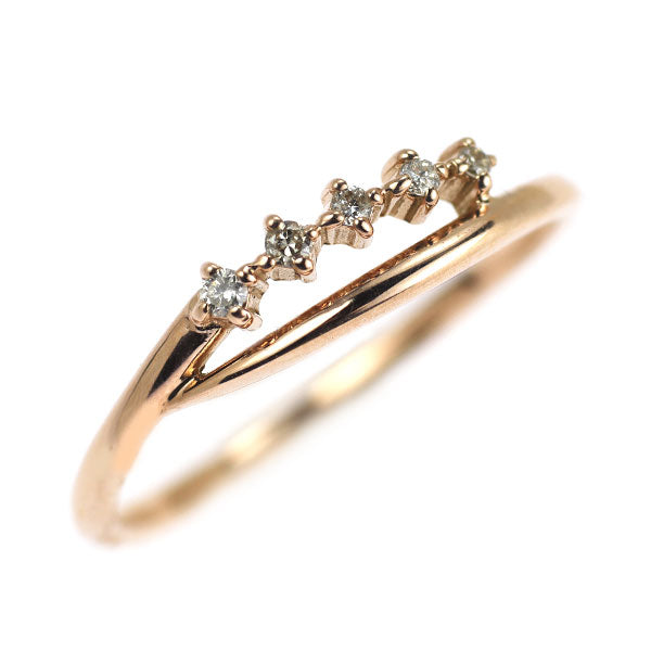 K10PG ダイヤモンド リング 0.03ct