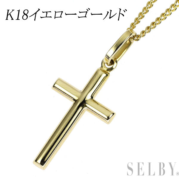 K18YG ペンダントネックレス クロス