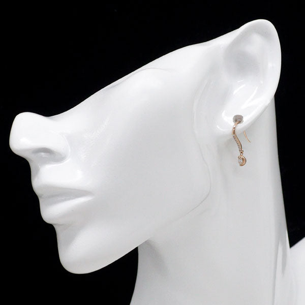 K18PG ダイヤモンド ピアス 0.20ct D0.086ct