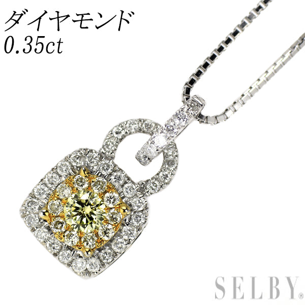 K18YG/WG ダイヤモンド ペンダントネックレス 0.35ct