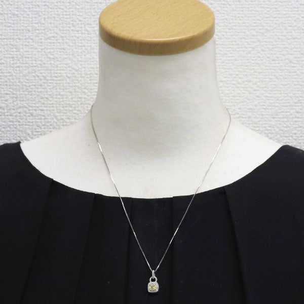 K18YG/WG ダイヤモンド ペンダントネックレス 0.35ct