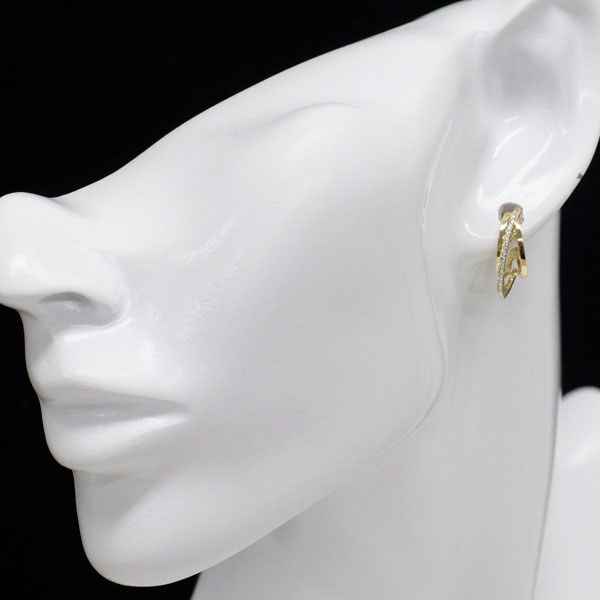 K18YG ダイヤモンド フープ ピアス 0.30ct