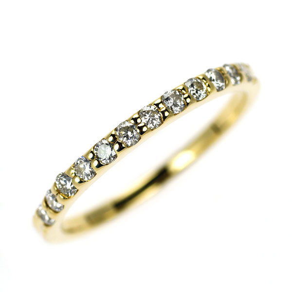 K18YG ダイヤモンド リング 0.20ct ハーフエタニティ