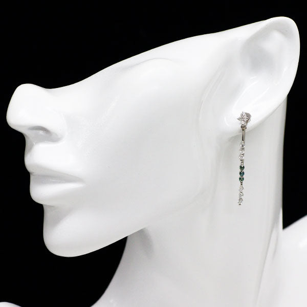 希少 Pt900 アレキサンドライト ダイヤモンド ピアス 0.27ct D0.64ct