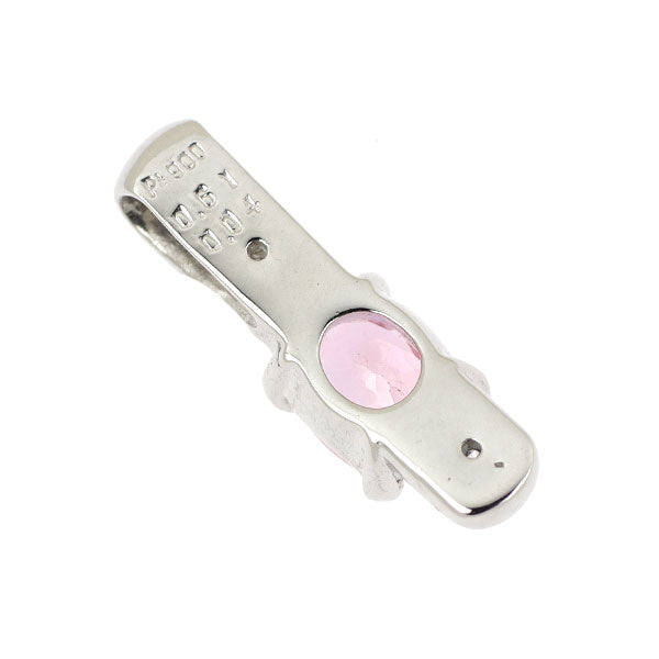 Pt900 ピンク サファイア ダイヤモンド ペンダントトップ 0.61ct D0