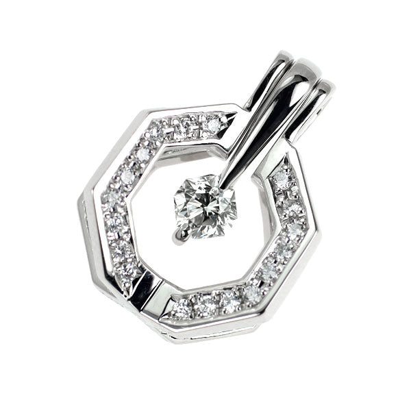 Pt900 ダイヤモンド ペンダントトップ 0.303ct D0.28ct 2個セット