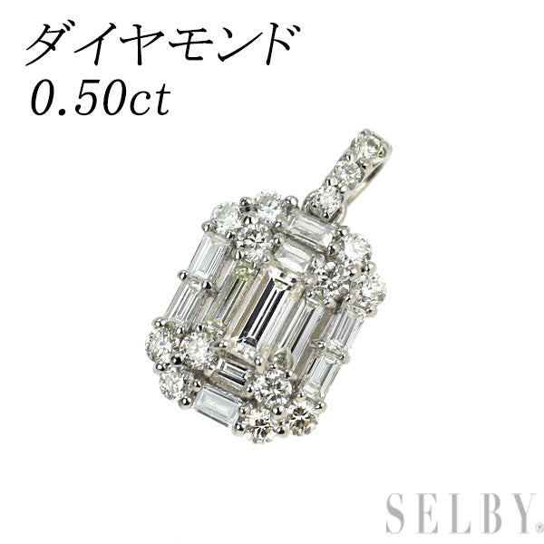 Pt900 ダイヤモンド ペンダントトップ 0.50ct