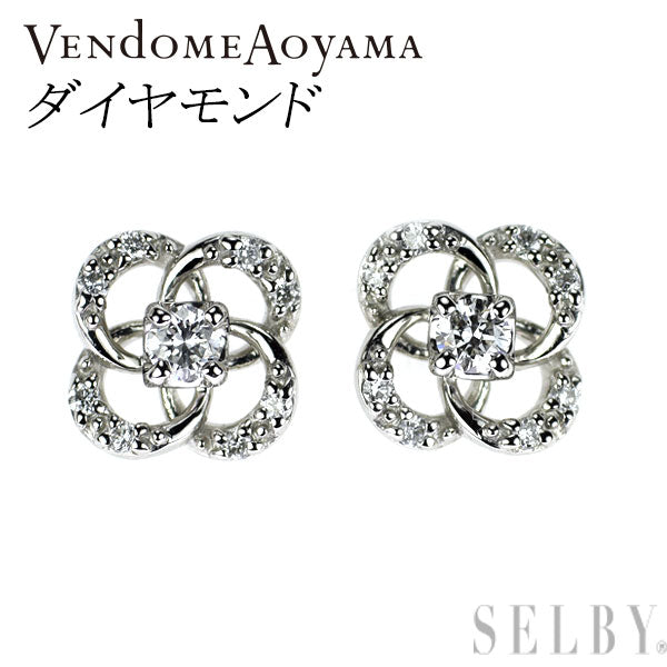 ヴァンドーム青山 プラチナ ダイヤモンド ベーシックスイング ピアス Pt950 ヴァンドーム青山 Pt950/ Pt900 ダイヤモンド ピアス — セルビー