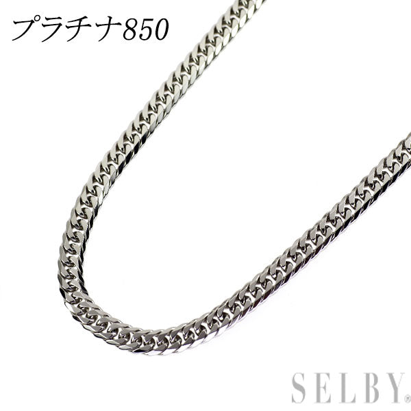 Pt850 ネックレス 喜平 6面ダブル