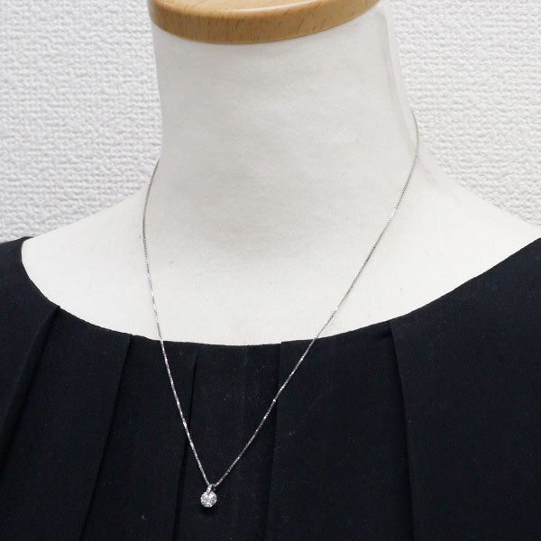 Pt900/ Pt850 ダイヤモンド ペンダントネックレス 0.721ct F VVS1 3EX 一点留め